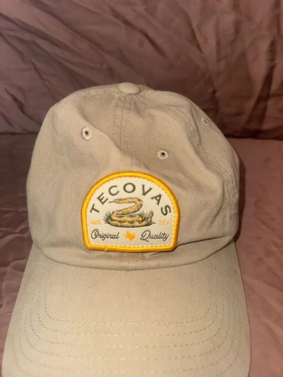 Tecovas Khaki Cap with Yellow-Trim Patch - Picture 2 of 8
